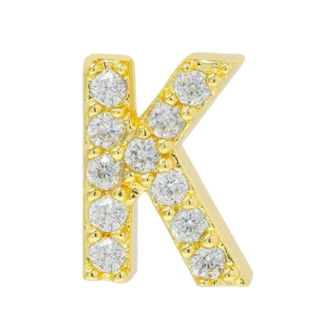 tredstone Simple Design Letter Rhinestone Earring Party Hiking Portable Stud Earrings Photo Shooting Ear Decor Jewellery K
