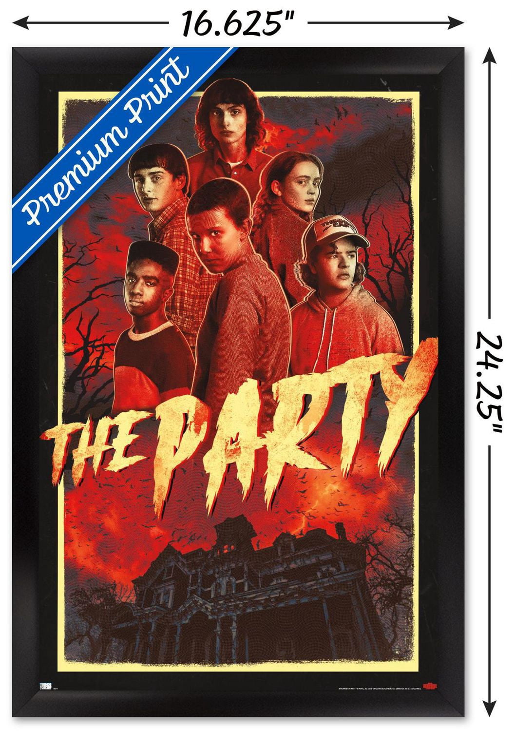 Netflix Stranger Things: Season 4 - The Party Wall Poster with Magnetic Frame