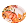 thumbnail image 2 of Way to Celebrate 12 Count Round Pumpkin Pattern Plate, 2 of 4