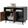 thumbnail image 1 of Gymax Meuble Cache-Litière pour Chat avec Tapis à Griffer, Table d'Appoint, Table de Chevet, Salle de Bain Dissimulée, 1 of 10