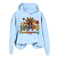 thumbnail image 1 of WEAIXIMIUNG Chandails Personnalisés pour Femmes Image Action de Grâce Sweat à Capuche Imprimé Dinde pour Femmes pour Tenue Décontractée, 1 of 3