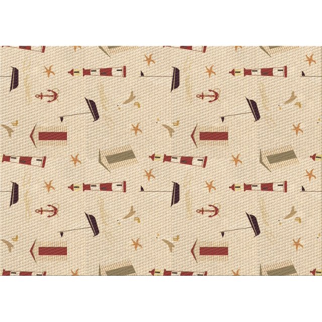 Ahgly Company Machine Washable Indoor Rectangle Transitional Vanilla Gold Area Rugs, 7' x 10'