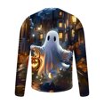thumbnail image 5 of Pisexur Chandails d'Halloween pour Hommes Amusants de Festival Chandails Graphiques Surdimensionnés Manches Longues Chandail Décontracté Ample Col Rond Chandail Grande Taille P-6TG, 5 of 5