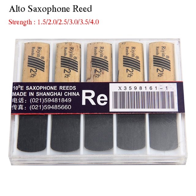 10pcs Saxophone Reed Set with Strength 1.5/2.0/2.5/3.0/3.5/4.0 for Alto Sax Reed