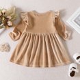 thumbnail image 4 of EGNMCR Baby Girl Clothes Robe Princesse à Manches Longues et Col Rond en Macramé Couleur Unie, 4 of 4