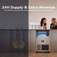 thumbnail image 4 of Coolake Commercial Ice Maker 200 lbs/24H, Air Cooled Under Counter Ice Machine with 55 lbs Ice Storage for Home Bar, 4 of 8