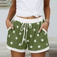 thumbnail image 2 of Plebaso Shorts Décontractés pour Femmes à Imprimé d'Étoiles, Shorts de Détente et de Pyjama, Taille Élastique, Shorts d'Extérieur avec Poches, 2 of 7