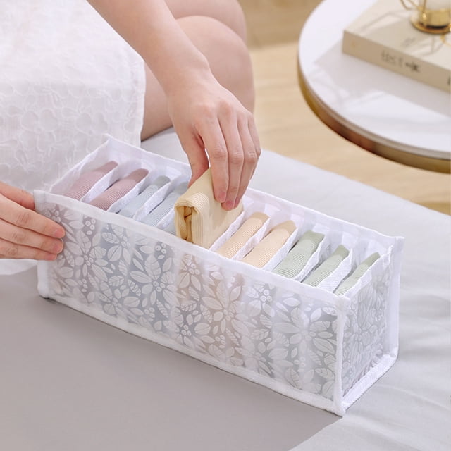 Fridja Organisateur de Vêtements pour Garde-Robe, Organisateur de Vêtements à Compartiments avec Support, Organisateur de Tiroir à Lessive Pliable et Lavable avec Poignée