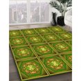 thumbnail image 3 of Ahgly Company Tapis d'Intérieur Lavable à la Machine, Carré, Transitionnel, Vert Pistache, Tapis de Zone, 5 Pieds Carré, 3 of 7