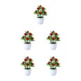 thumbnail image 1 of Youkk Stylish Ambience False Plants Collection Materials Artificial Potted Plants apples 5Set, 1 of 6