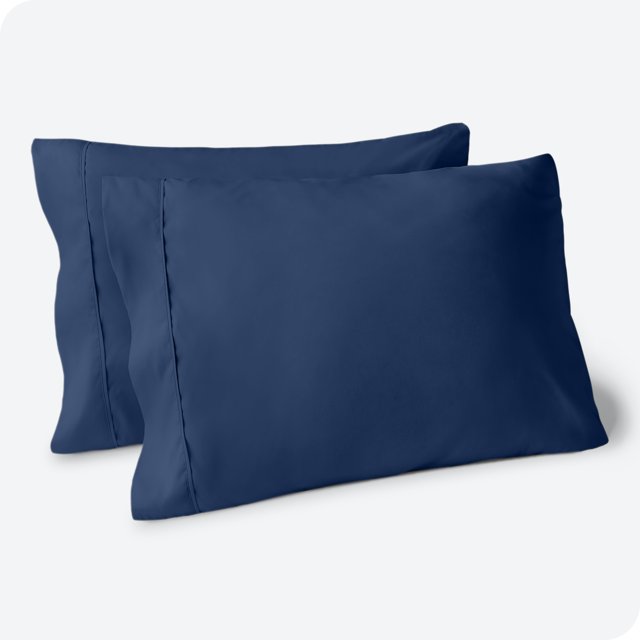 Bare Home Pillowcase Set - Premium 1800 Collection - Double Brushed - Ultra Soft - King Size, Dark Blue, 2 Count