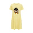thumbnail image 4 of Birdeem Chemises de Nuit pour Femmes Chemise de Nuit Courte Surdimensionnée pour Femmes Mode Imprimé sur la Poitrine Robe de Nuit à Manches Courtes, 4 of 12