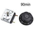 thumbnail image 3 of 30/60/90/120Min Knob Timer Switch With Bell For Cabinet Microwave Oven Mechanical Rice Cooker Time Switch 16A 250V Accessories, 3 of 10