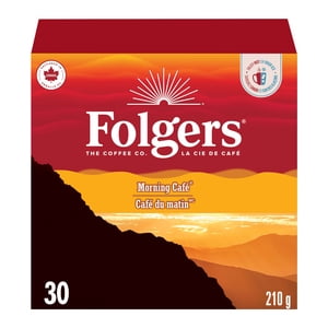 Folgers Morning Café Pochettes à café K-Cup 30 Pottes