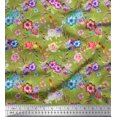 thumbnail image 1 of Soimoi Velvet Fabric Leaves, & Rose Floral Decor Fabric Printed Yard 58 Inch Wide, 1 of 3
