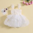 thumbnail image 2 of Fortune 1-6 Ans Fille une Ligne Robe Bambin Sans Manches Arc Tulle Robes Robe d'Anniversaire d'Été, 2 of 8