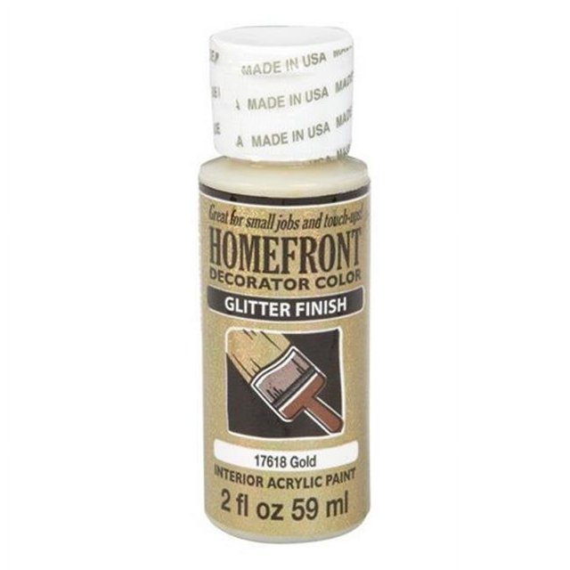 Homefront 17618 Peinture Acrylique Décoratrice Couleur Paillettes Dorées 2 oz - Lot de 3