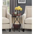 thumbnail image 1 of Convenience Concepts Tucson Wedge End Table in Black and Cherry Wood Finish, 1 of 3