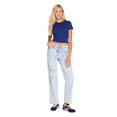 thumbnail image 2 of No Boundaries Women's Rib Baby Tee, 2 of 6
