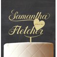 thumbnail image 3 of Custom Rustic Cake Topper| Wedding Cake Topper| Wooden Cake Topper| Names Cake Topper 7-8 Inches Wide, 3 of 3