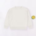 thumbnail image 2 of Chandail Enfant et Enfant Automne Couleur Unie à Carreaux Col Rond Chandail Doux Manches Longues Col Rond (Blanc1,3-4 Ans), 2 of 5