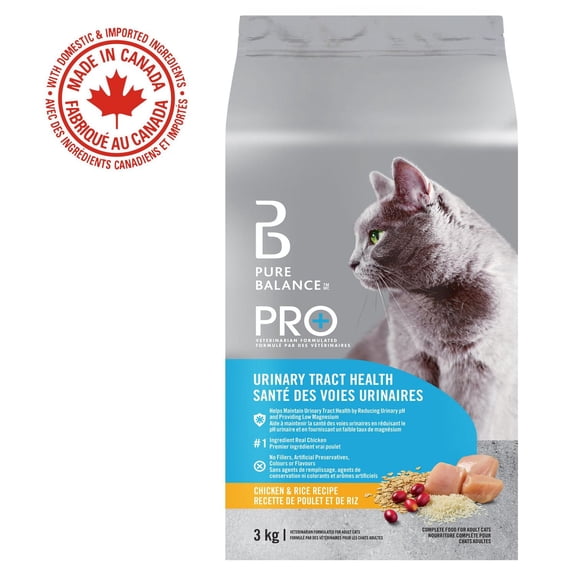 Pure Balance Pro+ Soins Urinaires avec du Poulet & du Riz Nourriture Sèche pour Chats 3kg