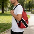 thumbnail image 1 of Backpack Crossbody With Shoulder Strap Features National Print Large Capacity Suitable For Outdoor Cycling And Traveling Suitable For Both And, 1 of 6