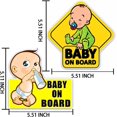 thumbnail image 2 of HAHADAXA 2Pcs Baby on Board Car Stickers for Baby Safety, Self-Adhesive Baby Car Sign, Reflection Warning Sticker, Window Sign Notice Board Decal, 2 of 6