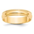 thumbnail image 1 of Bague Demi-Ronde en Or Jaune 14K à Grain de Mil 5 mm, Poids Léger, Taille 12, 1 of 4