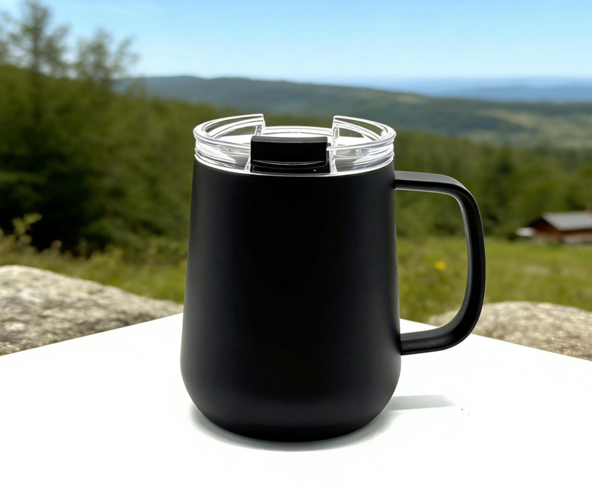 Mainstays 11oz Ms Mug Black SS304 inside + SS201 outside, PP, PCTG,Silicone