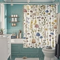 thumbnail image 3 of TIELUTT Rideau de Douche en Tissu Taille de Rideau de Douche Beige Japonais Rideaux de Douche pour Salle de Bain et Rideaux de Douche Turquoise pour Salle de Bain Doublure de Rideau de Douche Transparente Robuste Rideau de Douche avec Ventouses et, 3 of 5