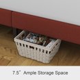 thumbnail image 3 of Queen Bed Frame, Queen Size Platform Bed With Fabric Upholstered Headboard, Red, 3 of 5