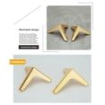 thumbnail image 4 of pitrice 4 Pieces Household Sofa Couch Coffee 4 Pieces Sofa Couch Table Steel Leg Bathroom Modern Triangular Legs Furniture Accessories Hardware Silver 15cm, 4 of 9