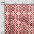 thumbnail image 2 of oneOone Tissu Popeline de Coton Rouge Tissu Géométrique pour Robe Tissu Imprimé au Mètre 42 Pouces de Large, 2 of 5