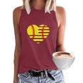thumbnail image 4 of Birdeem Fashion Women Printing Round-Neck Sleeveless Block Shirts Tunic Tee Tops, 4 of 5