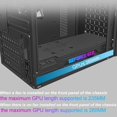 thumbnail image 4 of matx case,itx case,High Airflow Micro ATX PC Case, Support MATX, Mini-ITX, Micro ATX case Slim with USB3.0x1 I/O Port, Black Without Fans, 4 of 7