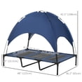 thumbnail image 3 of PawHut Elevated Cooling Pet Bed with Canopy for XL Sized Dogs, Dark Blue, 3 of 10