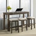 thumbnail image 1 of Picket House Furnishings Stanford Ensemble Polyvalent de Table de Bar en Bois, Gris, 1 of 20