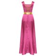 thumbnail image 4 of Sxiwei Robe Tunique Superposée de Danse de Louange pour Femme Longueur Cheville Coupe Ample Robe Maxi Robe de Culte Liturgique Rose Vif 3TG, 4 of 7
