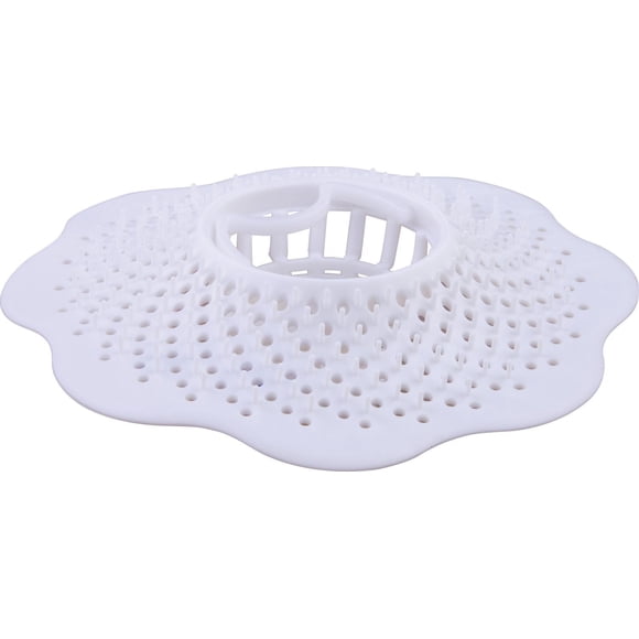 Attrape-cheveux en caoutchouc blanc Peerless pour drain de douche