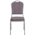 thumbnail image 3 of HERCULES Series Crown Back Stacking Banquet Chair in Burgundy Fabric - Gold Frame, 3 of 9