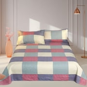 Wuztai 3 Piece Bedding Set, All Season Comforter Set with Pillowcases, Full Size Bed Sheet Set Shrink Fade Resistant Polyester Microfiber