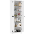 thumbnail image 1 of HOMCOM Armoire de Garde-Manger Style Ferme 67 Pouces, Armoire de Rangement Haute, Blanc Vieilli, 1 of 10