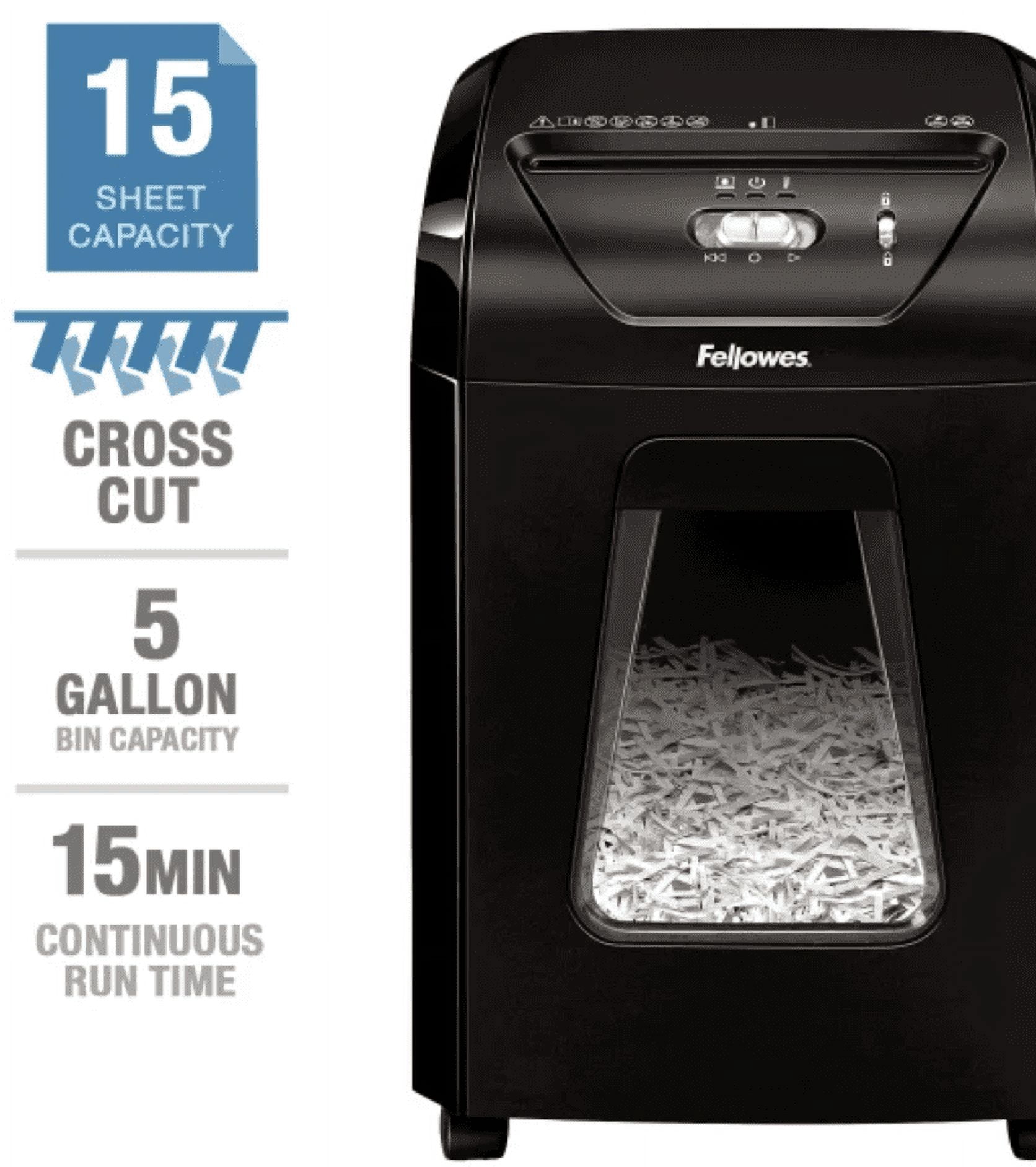 Déchiqueteuse Fellowes Powershred 1500C à coupe croisée