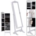 thumbnail image 3 of Topbuy Jewelry Armoire Cabinet with Adjustable Mirror and Lockable Design, White, 3 of 8
