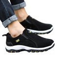 thumbnail image 4 of Kcodviy Men's Simple and Able Sneaker Rack for Men Bedroom with Light Round Head Solid Color Casual Shoes Men Sneaker Lightweight Breathable Soft Bottom Flannel Casual Sports Shoes, 4 of 6