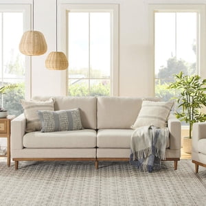 Better Homes & Gardens Springwood Wood Frame 83.46" Sofa, Light Honey