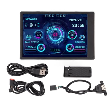 Computer Temp Monitor,3.5in IPS USB Mini Screen AIDA64 PC CPU RAM Data Monitor PC Sensor Panel Display Temperature Monitor Computer Temp Monitor