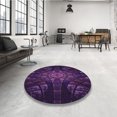 thumbnail image 4 of Ahgly Tapis d'Intérieur Lavable en Machine Carré Transitionnel Violet Profond, 8 Pieds Carré, 4 of 7