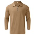 thumbnail image 4 of Ketyyh-chn99 Polo Polo Shirt Chemises pour Hommes Polo Shirt Grande Taille T-Shirts pour Hommes à Manches Courtes Polyester Col Coupe Régulière Kaki,G, 4 of 5